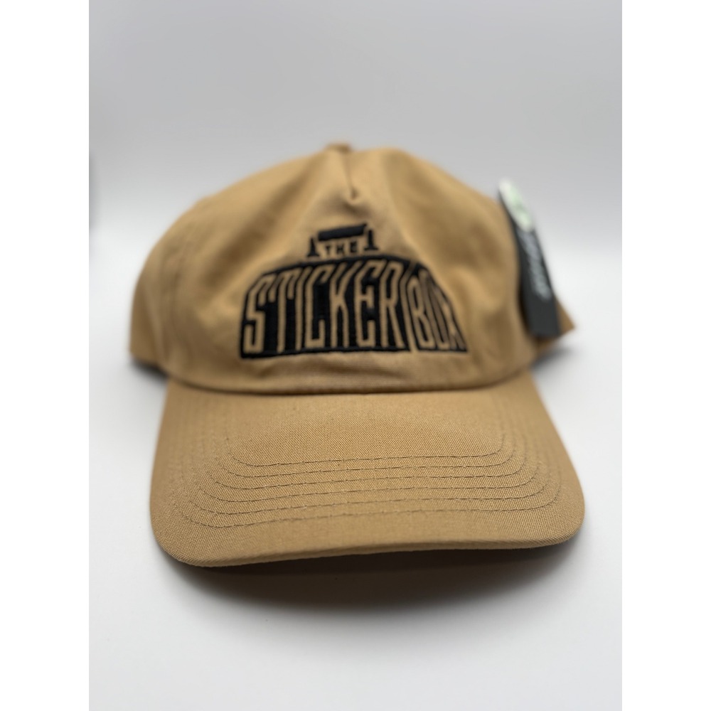 Brist Blanks The Sticker Box Snapback Hat Tan Canvas Embroidered Logo New Mens